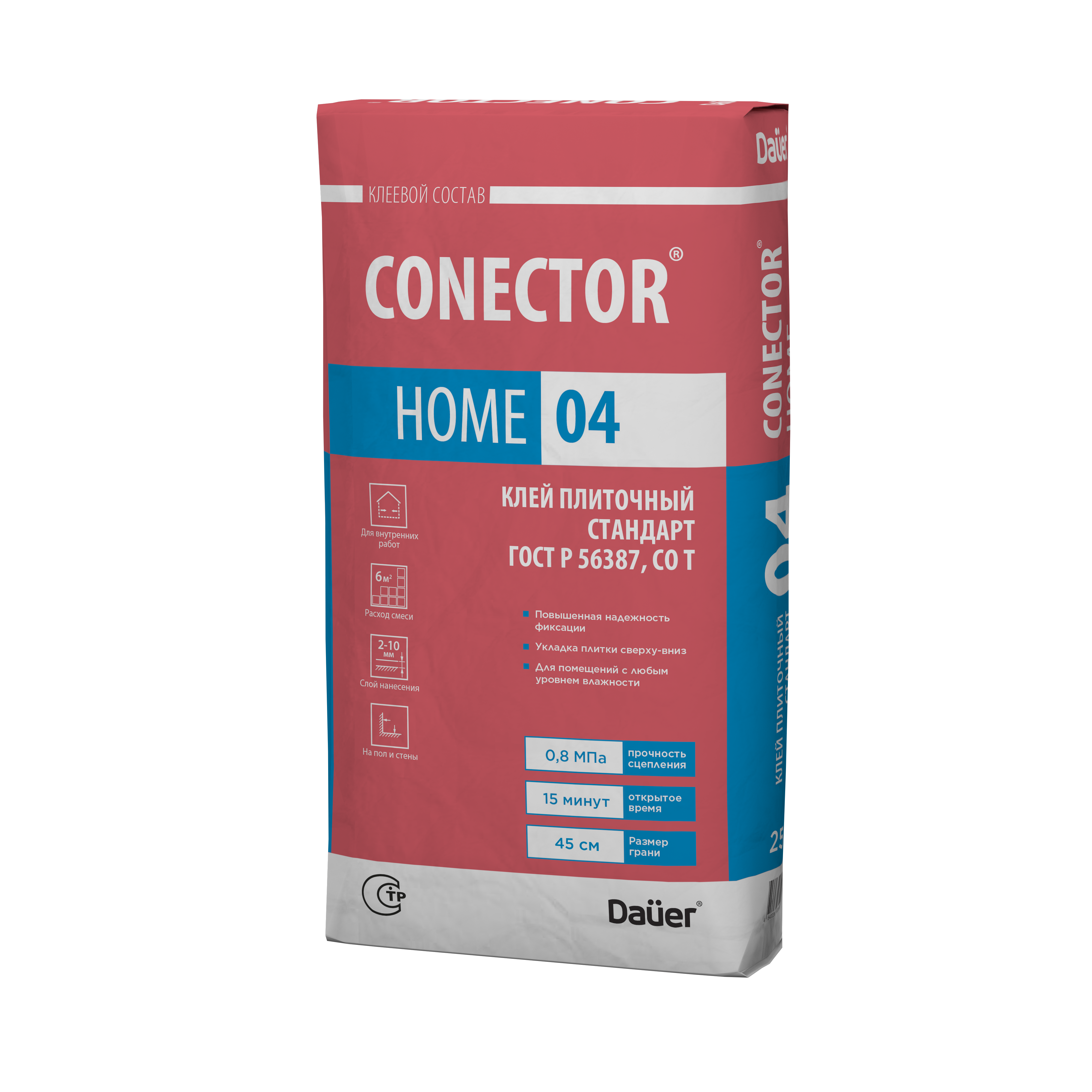 Клей плиточный «CONECTOR® HOME 04» (25кг)