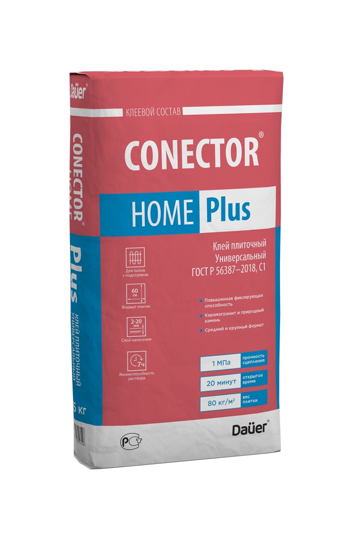 Клей плиточный «CONECTOR® HOME PLUS» (25кг)